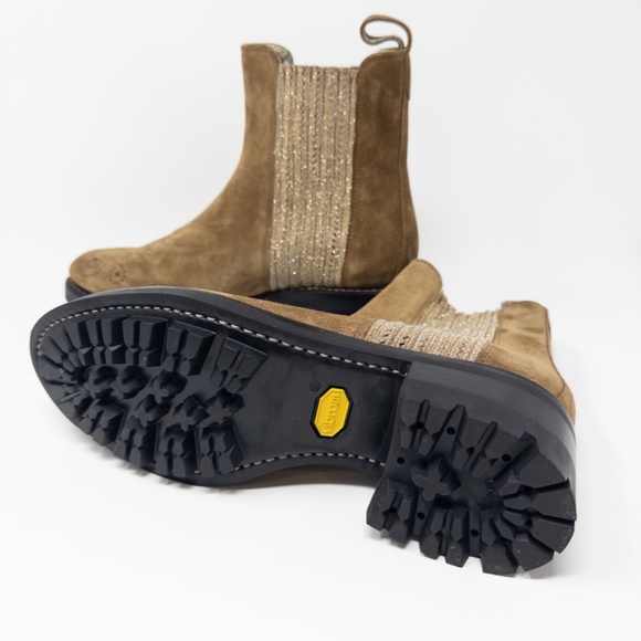 The Office of Angela Scott Ms. Kate Rustic Cedar Suede Sparkle Stretch 37.5 - Picture 6 of 8